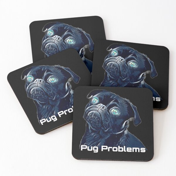 Item preview, Cute Pug Problems Design with Blue Eyes designed and sold by Tassie-Tiger.