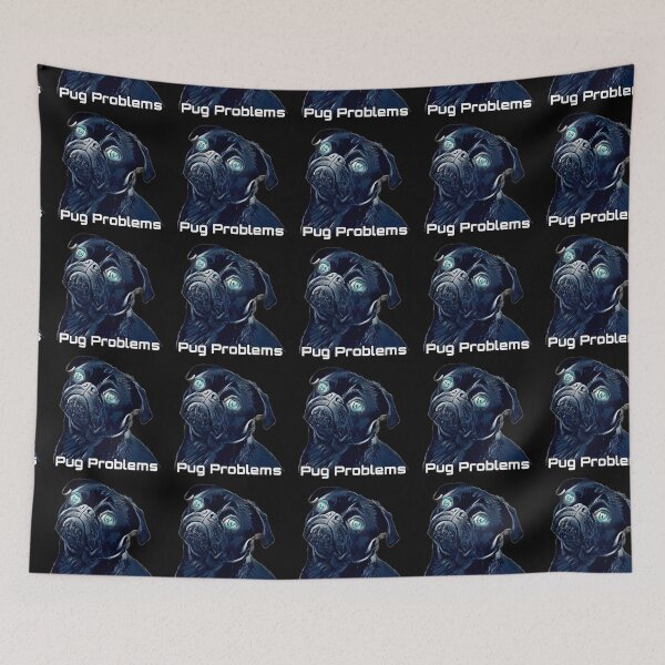 Item preview, Cute Pug Problems Design with Blue Eyes designed and sold by Tassie-Tiger.