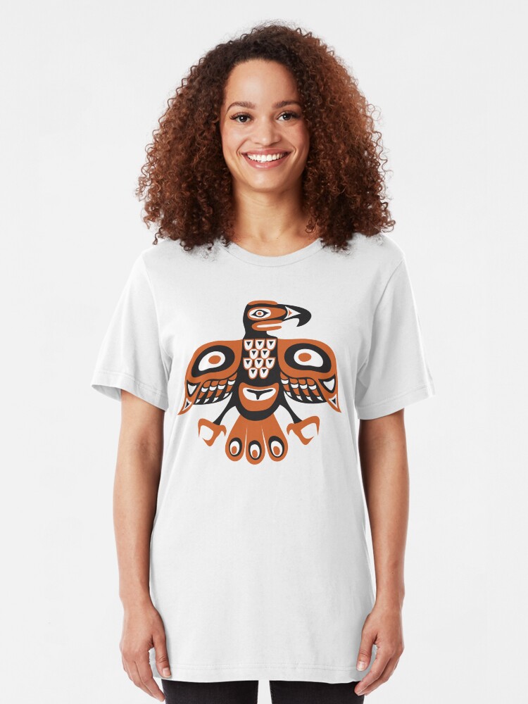 Alternate view of Bird - totem pole style Slim Fit T-Shirt