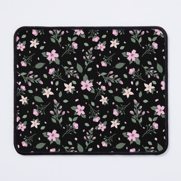 Item preview, Pattern of Delicate Hand Drawn Pink Spring Flowers and Leaves designed and sold by Anna Dreams_Art.