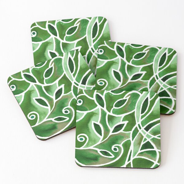 Item preview, Art Nouveau Batik Stained Glass Style Watercolor Art XIX designed and sold by Irina Sztukowski.