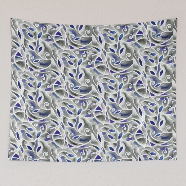 Item preview, Art Nouveau Batik Stained Glass Style Watercolor Art XXI designed and sold by Irina Sztukowski.