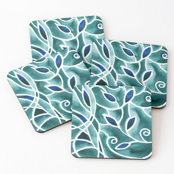 Item preview, Art Nouveau Batik Stained Glass Style Watercolor Art XXII designed and sold by Irina Sztukowski.