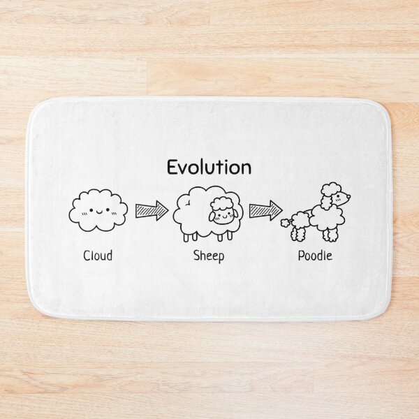Item preview, Funny Evolution of Cloud To Sheep and Poodle designed and sold by rustydoodle.