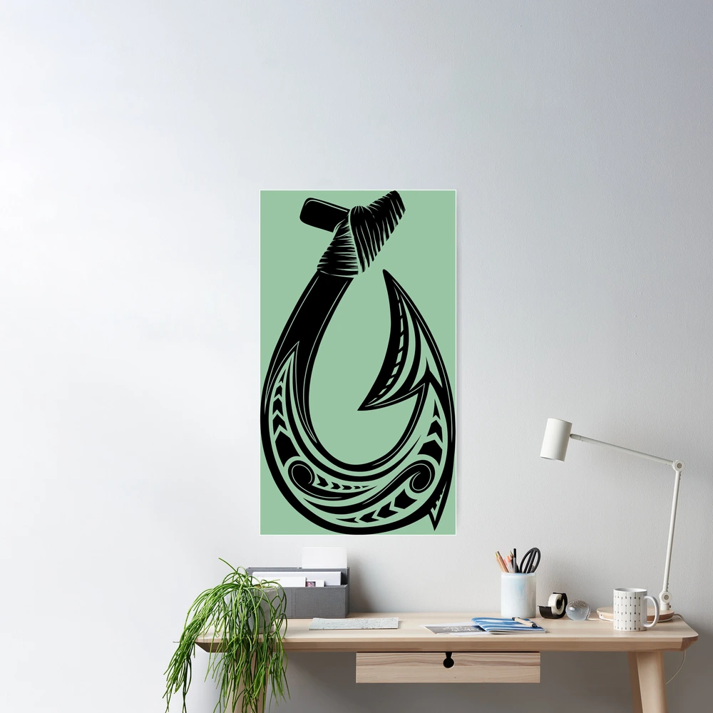Hei Matau, Maori Hook design meaning Prosperity Poster for Sale by Kiwidom