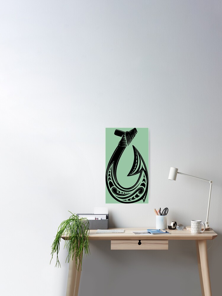 Hei Matau, Maori Hook design meaning Prosperity | Poster