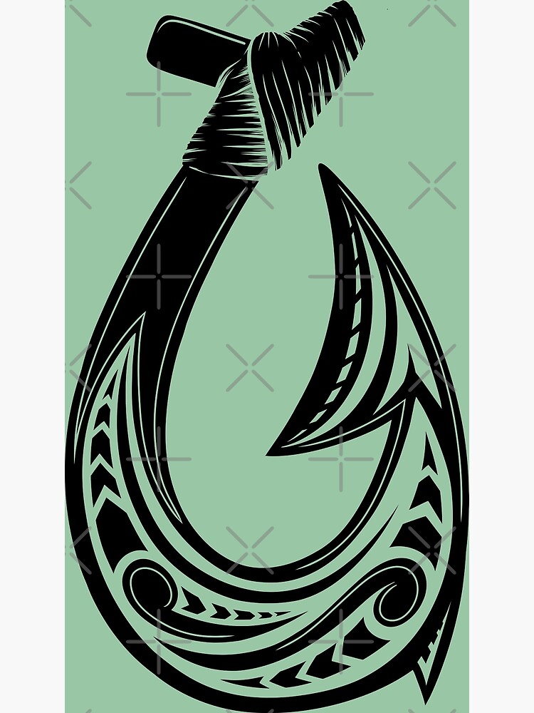 Hei Matau, Maori Hook design meaning Prosperity Canvas Print for