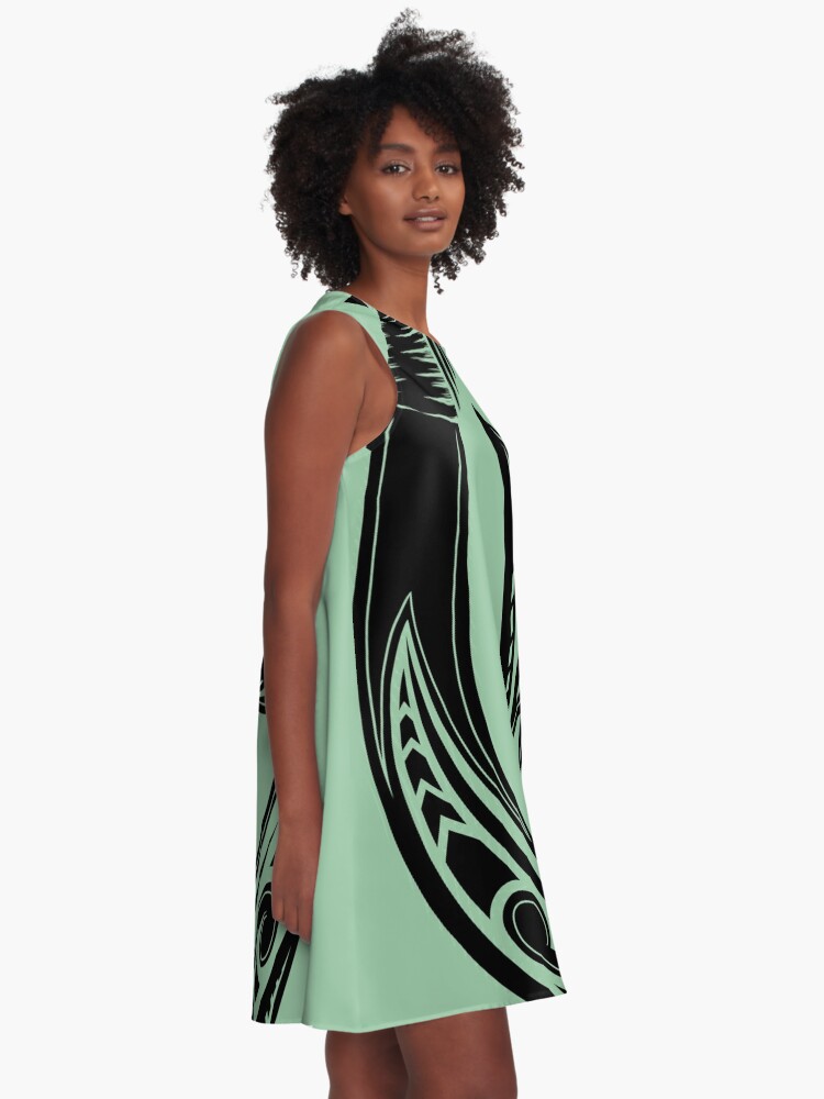 Hei Matau, Maori Hook design meaning Prosperity A-Line Dress for Sale by  Kiwidom