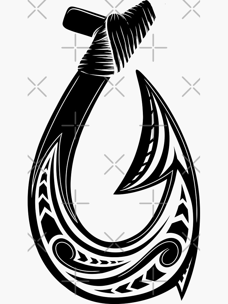 Hei Matau, Maori Hook design meaning Prosperity | Sticker
