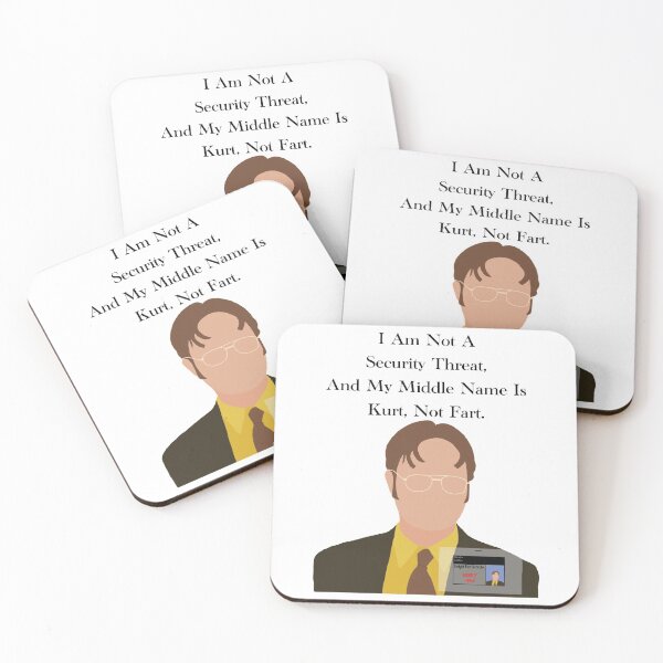 Item preview, The office Dwight Schrute quote security threat, kurt not fart designed and sold by JadesCanvas.