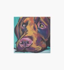 Chocolate Labrador Retriever Dog Bright colorful pop dog art Art Board