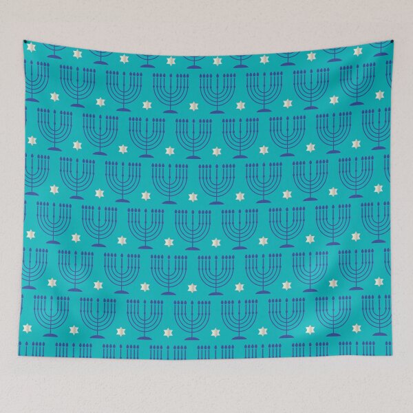 Item preview, Winter holiday Hanukkah Menorah and Star of David designed and sold by AlteredAtelier.