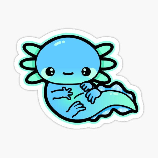 Set of 6 Axolotl Fridge Magnets or Axolotl Pin Pinback Buttons Cute Axolotl  Gifts Axolotl Decor Animal Magnet Set Blue Axolotls Art 