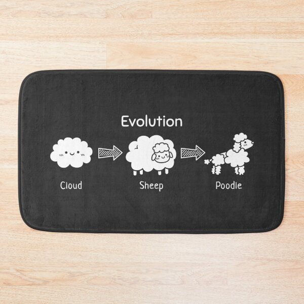 Item preview, Funny Evolution of White Cloud To Sheep and Poodle designed and sold by rustydoodle.