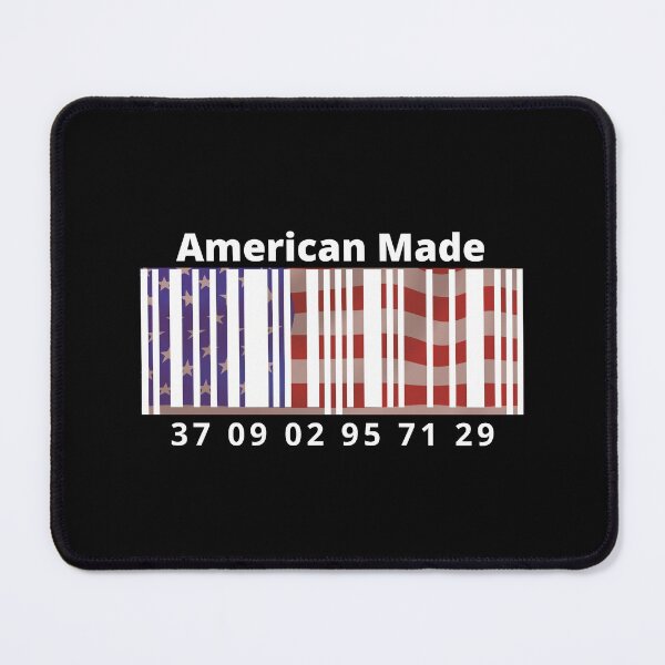 Item preview, American Made Flag Barcode Design with longitude and latitude designed and sold by Tassie-Tiger.