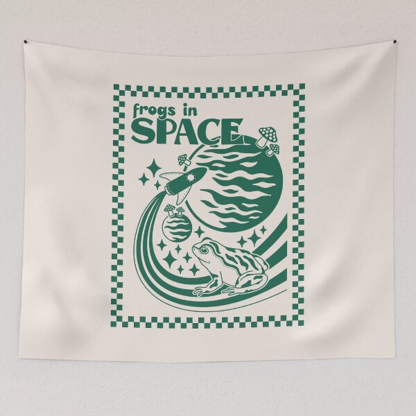 Item preview, Frogs in Space Checkered designed and sold by melouker.