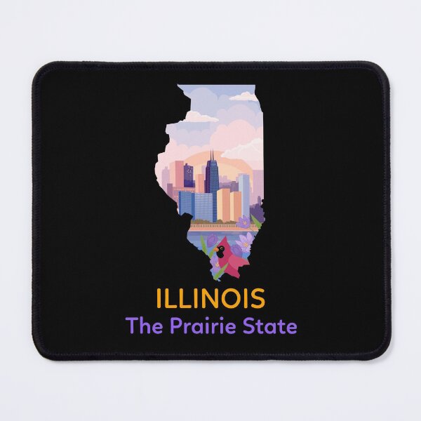 Item preview, Illinois State Landmark City Skyline. The Prairie State designed and sold by PrintNJoy.