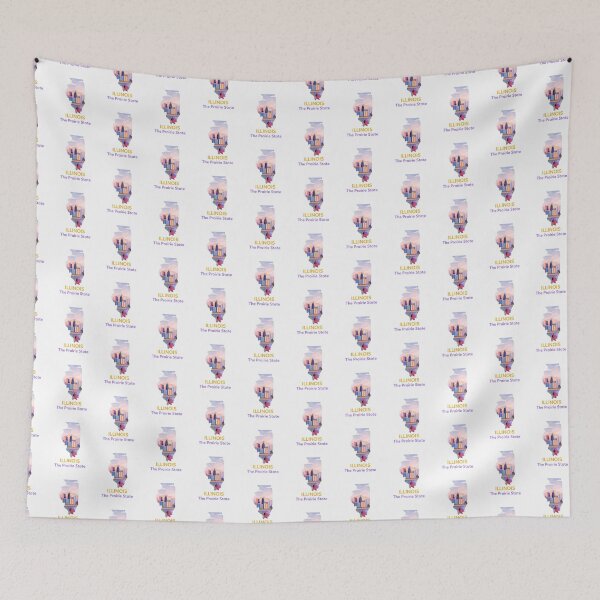 Item preview, Illinois State Landmark City Skyline. The Prairie State designed and sold by PrintNJoy.