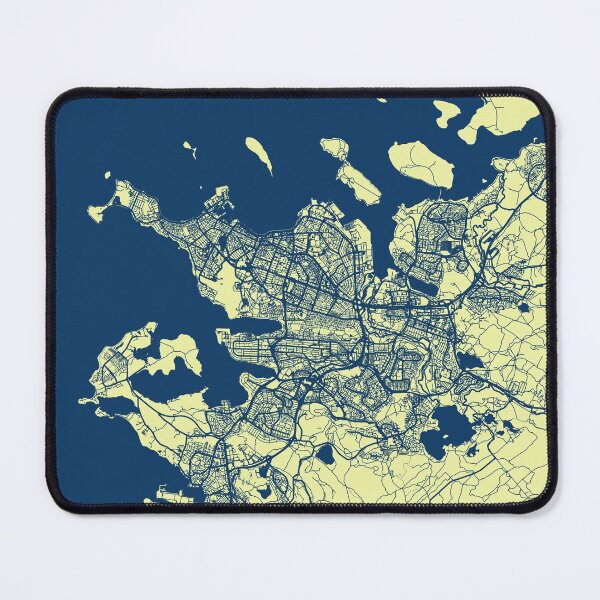 Item preview, Reykjavik Street Map Art Blue Yellow Iceland Europe designed and sold by cashewdays.