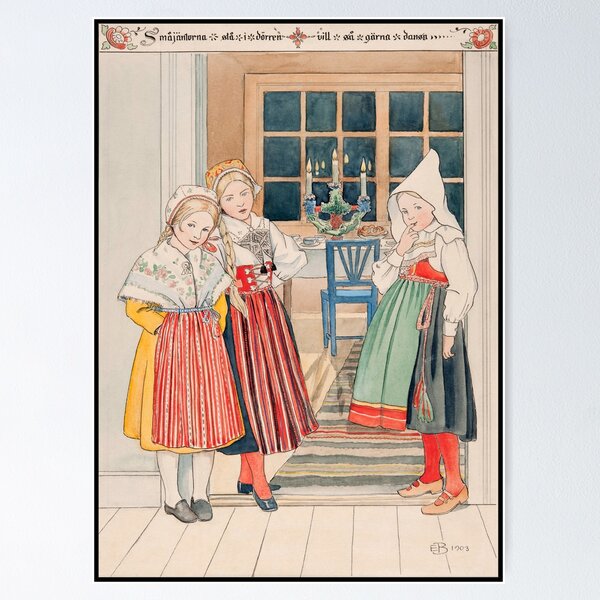 Vista previa del artículo con la obra «Las niñas Elsa Beskow», diseñado y vendido por RedCapeTales.