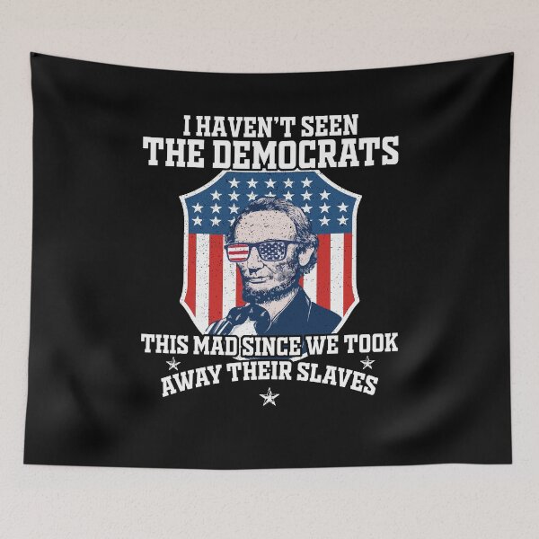 Item preview, Vintage US Flag I Haven't Seen The Democrats Funny Political designed and sold by Dressed For  Duty.