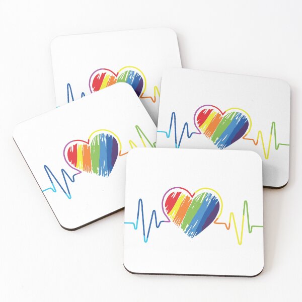 Item preview, LOVE Heartbeat T-Shirt - Heart Tee, stickers, bags, LGBTQTIA designed and sold by BraveNewDesigns.