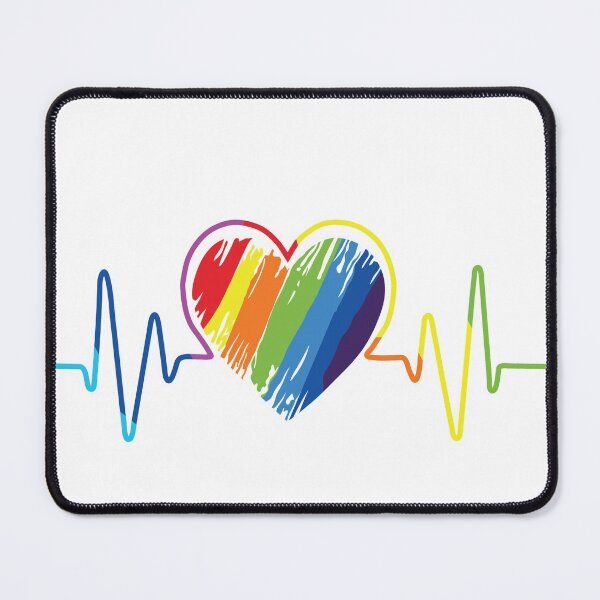 Item preview, LOVE Heartbeat T-Shirt - Heart Tee, stickers, bags, LGBTQTIA designed and sold by BraveNewDesigns.