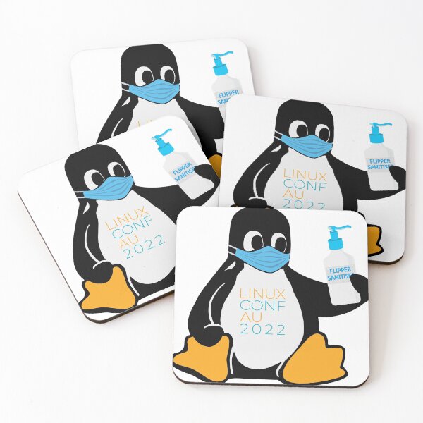 Item preview, linux.conf.au 2022 Sanitiser Tux designed and sold by Linux Australia.