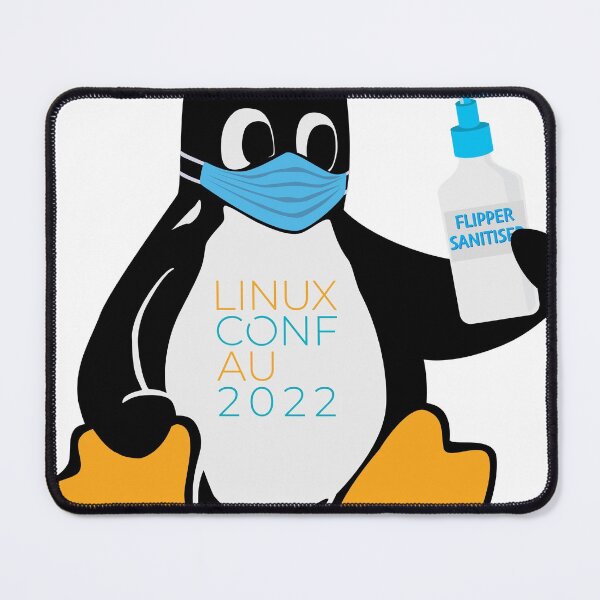 Item preview, linux.conf.au 2022 Sanitiser Tux designed and sold by Linux Australia.