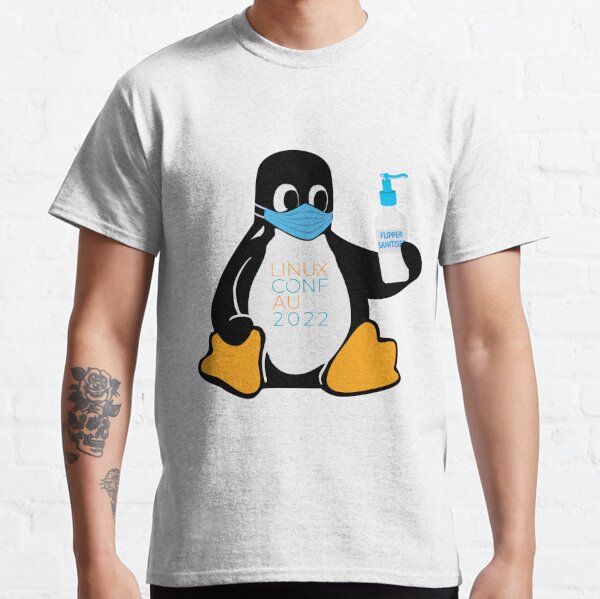 linux.conf.au 2022 Sanitiser Tux Classic T-Shirt