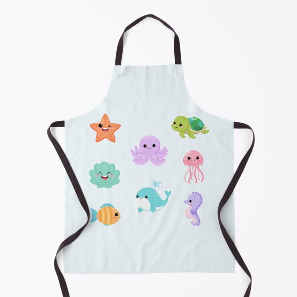 Item preview, Cute Under The Sea Animals Ocean Octopus Turtle Starfish Jellyfish Whale Shell Seahorse Fish designed and sold by Simplyy Unique.