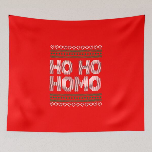 Aperçu de l'œuvre Ho Ho Ho Ho Ho ! T-shirt drôle de cadeau de Noël homosexuel LGBT arc-en-ciel laid créée et vendue par JaxintoArt.