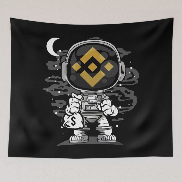 Item preview, Astronaut Binance BNB Coin To The Moon Crypto Token Cryptocurrency Blockchain Wallet designed and sold by AriellaGross.