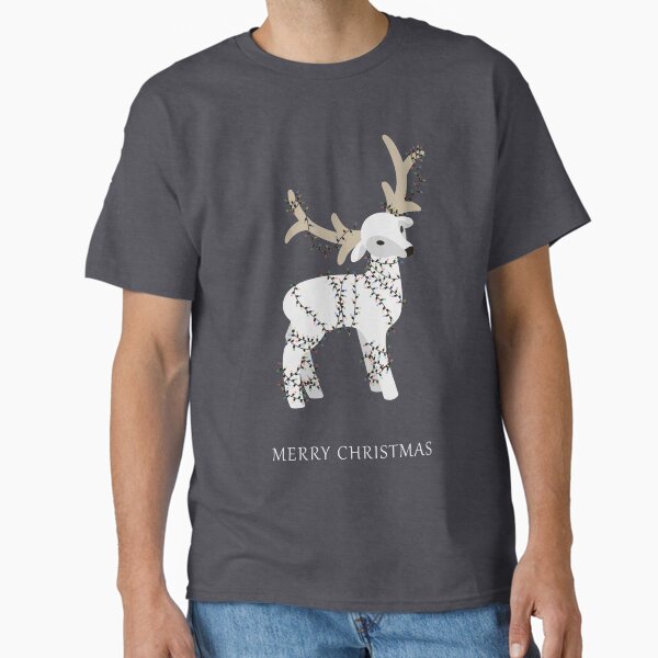 Item preview, White Reindeer in Lights - Merry Christmas designed and sold by Ravenwood135.