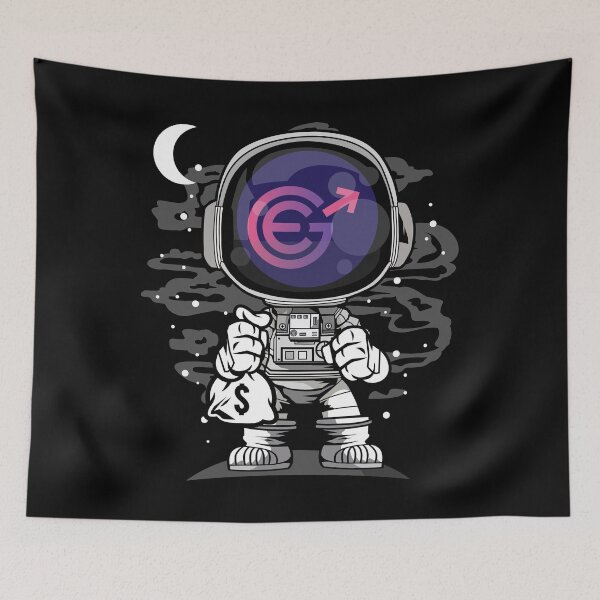 Item preview, Astronaut Evergrow EGC Coin To The Moon Crypto Token Cryptocurrency Blockchain Wallet designed and sold by AriellaGross.