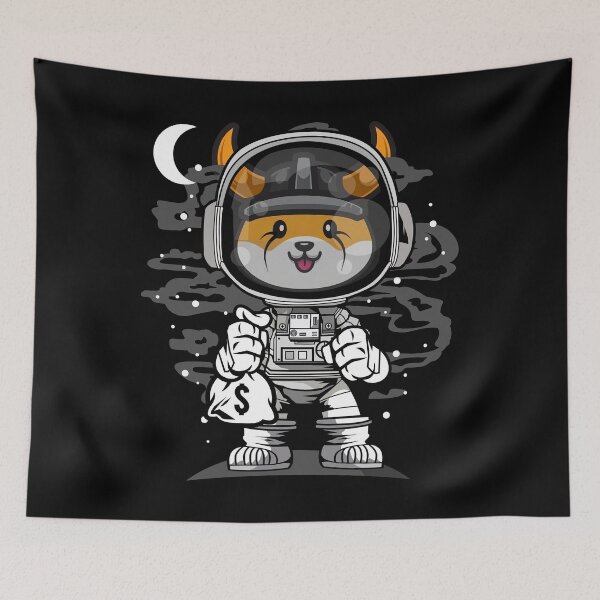 Item preview, Astronaut Floki Inu Coin To The Moon Crypto Token Floki Army Cryptocurrency Blockchain Wallet designed and sold by AriellaGross.