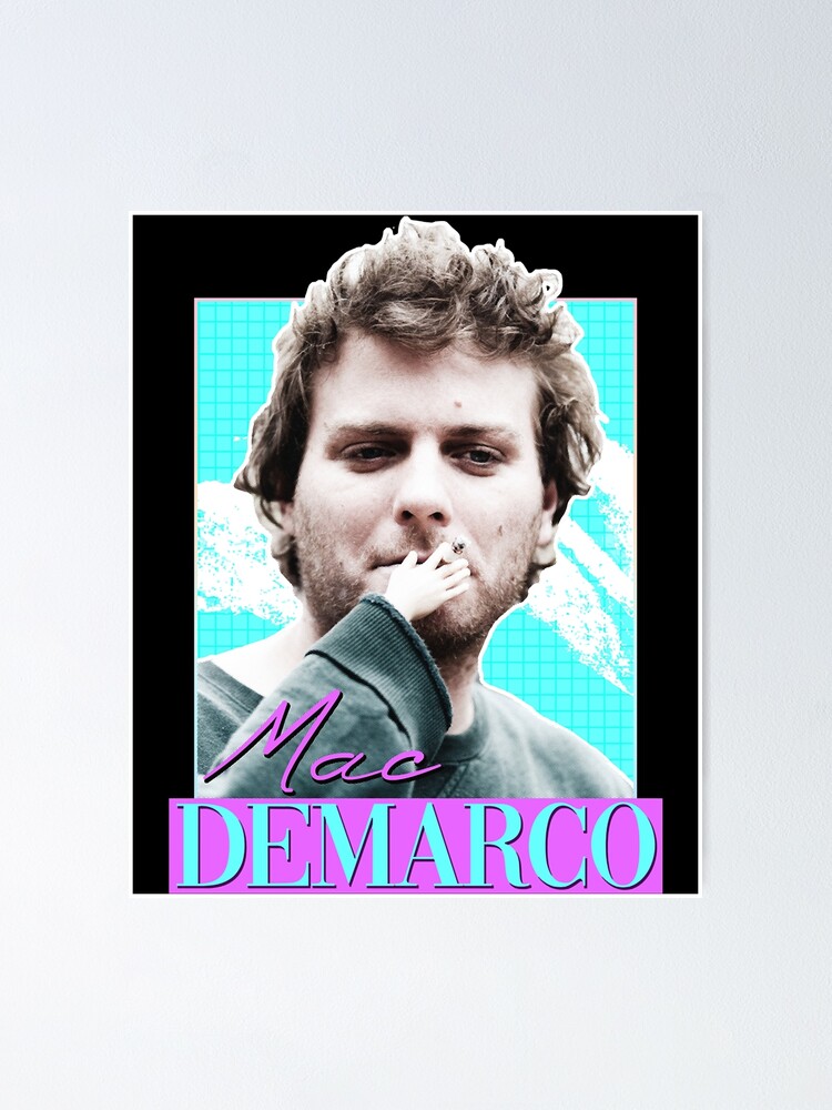 Mens Funny Mac Demarco 90s Aesthetic Ts For Movie Fans Poster For