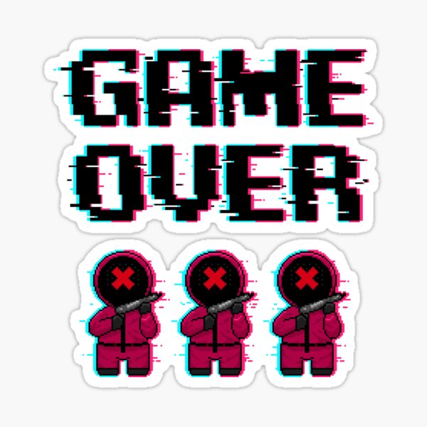 Game Over Pink Soldier Sticker
