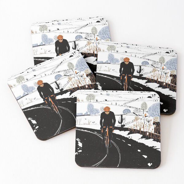 Item preview, Cyclist In Black Suit Illustration designed and sold by AverilArt.