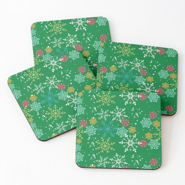 Item preview, Snow crystal winter wonderland green  designed and sold by Rene-Martin.