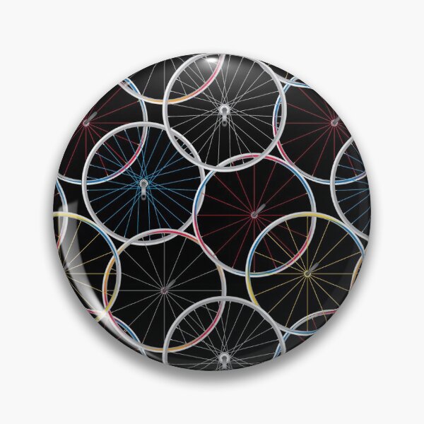 Item preview, Cycling Wheels On Black Background  designed and sold by AverilArt.