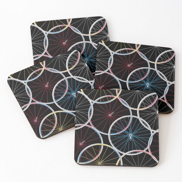 Item preview, Cycling Wheels On Black Background  designed and sold by AverilArt.