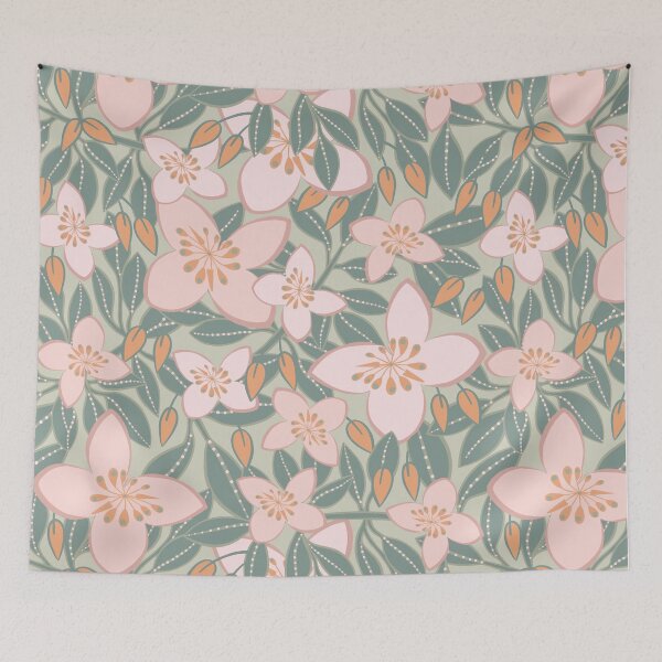 Item preview, Nouveau Blossom on Mint designed and sold by Ornate Flair.