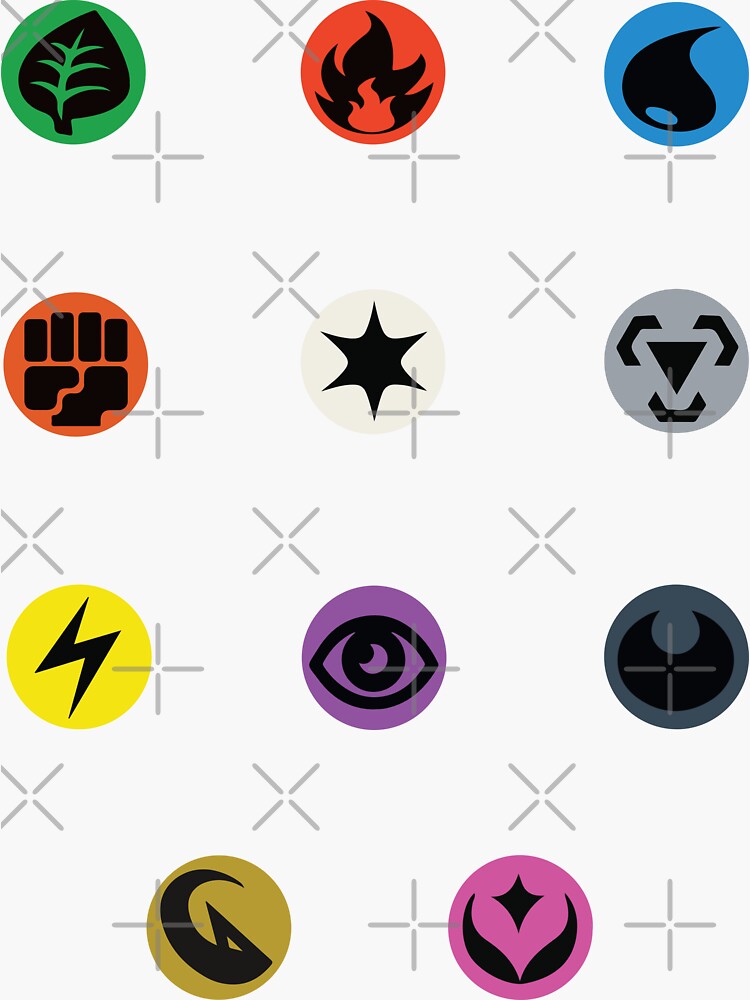 Energy Types Sticker Pack by Biochao