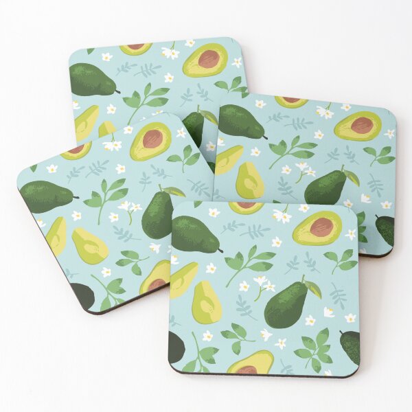 Item preview, Avocado, flowers and leaves designed and sold by AverilArt.