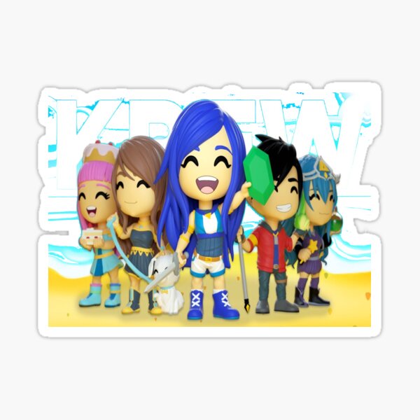 Minecraft The Krew Team Itsfunneh Sticker For Sale By Clintoren Redbubble