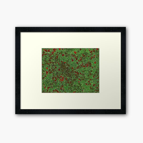 Item preview, Green grass with red flowers art texture designed and sold by artdragongift.