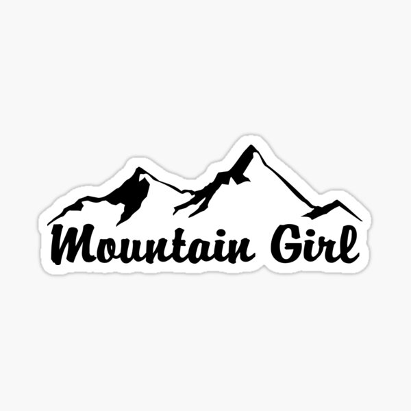 MOUNTAIN GIRL MOUNTAINS SKIING HIKING CLIMBING CAMPING NATIONAL PARK Sticker
