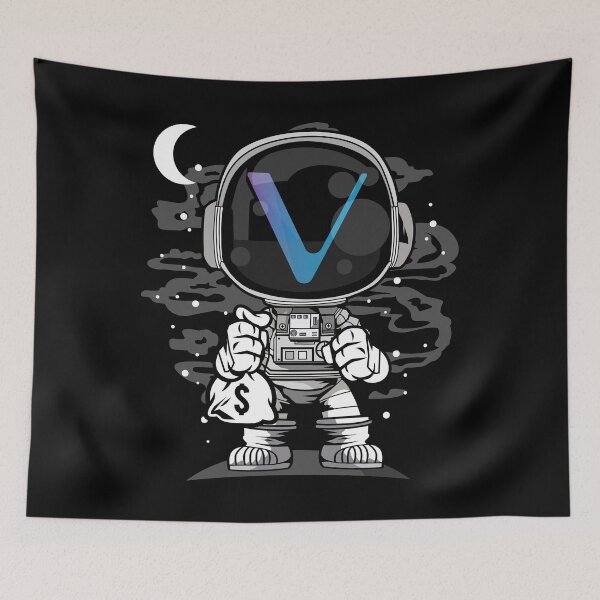 Item preview, Astronaut Vechain VET Coin To The Moon Crypto Token Cryptocurrency Blockchain Wallet designed and sold by AriellaGross.