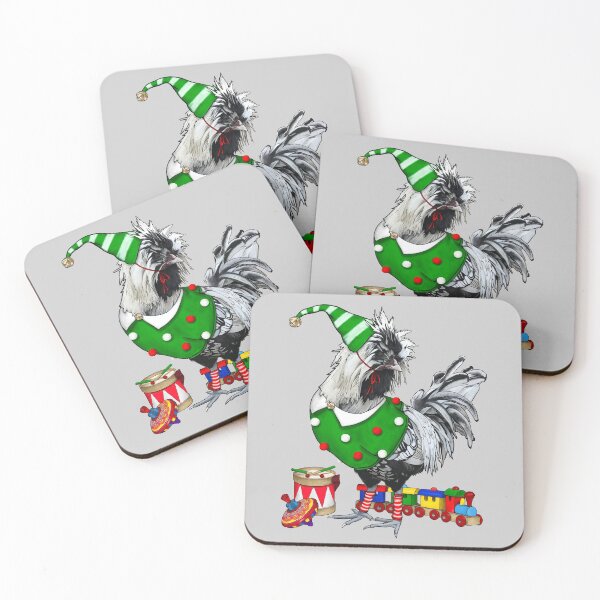Item preview, Silver Laced Polish Rooster Elf With Toys designed and sold by iamgirl1.
